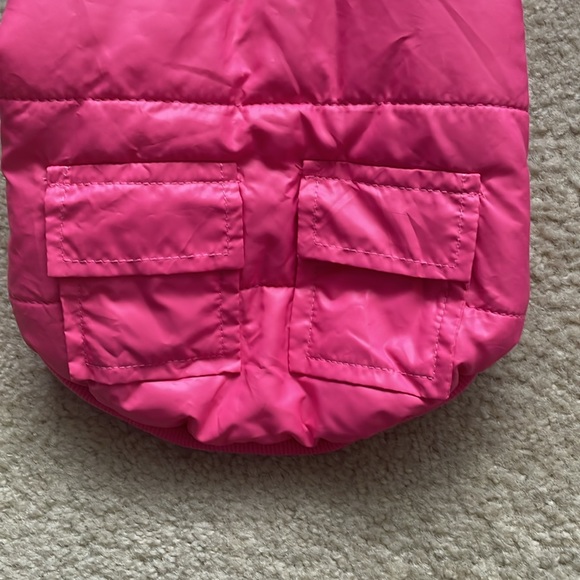 Puffy Pink Parka Jacket Coat for Small Dog with Furry Hood - Size M - Picture 6 of 8